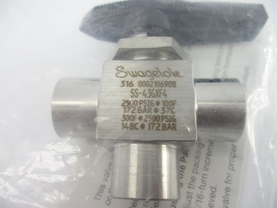 SWAGELOK SS-43GXF4 2500PSI NSMP