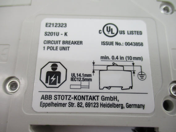 ABB S201U-K 230/400V 20A NSNP