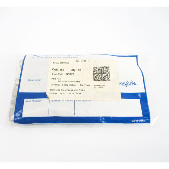 SWAGELOK SS-200-6 1/8" (PKG OF10) NSMP