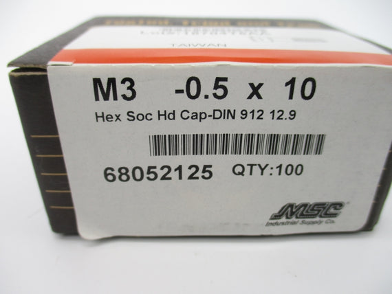 MSC M3-0.5X10 (PKG OF 100) NSFS