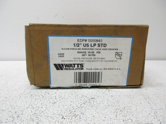 WATTS 5M3 PRESSURE REGULATOR *NEW IN BOX*