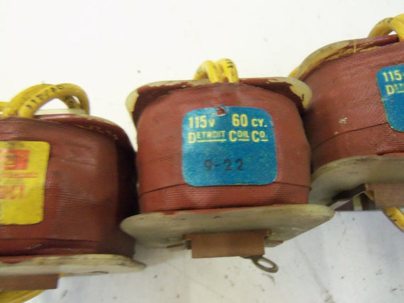 LOT OF 5 DECCO COIL 9-22 115V *USED*