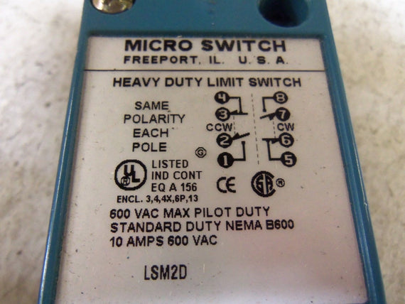 MICROSWITCH LSM2D LIMIT SWITCH * USED *