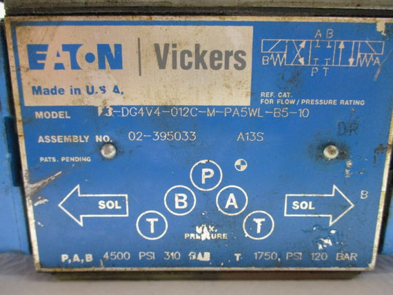 EATON VICKERS F3-DG4V4-012C-M-PA5WL-B5-10 UNMP