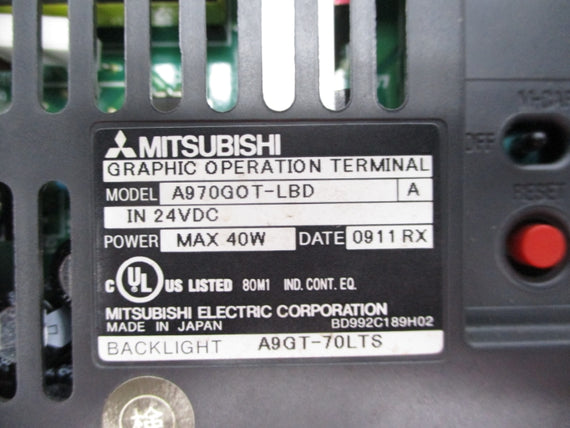 MITSUBISHI A970GOT-LBD SER. A 24VDC UNMP