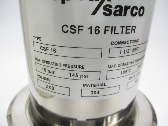 SPIRAX SARCO CSF16 145PSI 1 1/2" NSMP