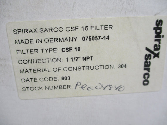 SPIRAX SARCO CSF16 145PSI 1 1/2" NSMP