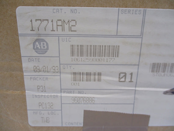 ALLEN BRADLEY 1771-AM2 SER. A F/W E 120/220V 48A NSMP