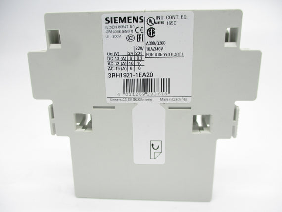 SEIMENS 3RH1921-1EA20 500V 10A NSMP