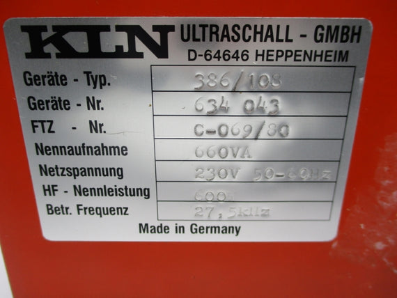 KLN ULTRASCHALL 386/108 230V NSNP