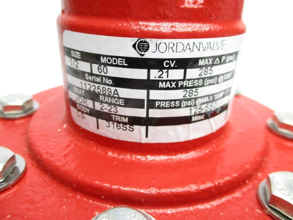 JORDAN VALVE 60 285PSI 1/2" NSNP