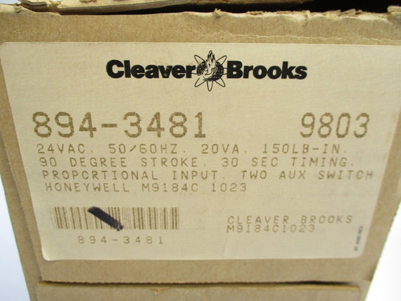 CLEAVER BROOKS 894-3481 M9184C1023  24V 30S NSMP