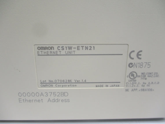 OMRON CS1W-ETN21 NSMP