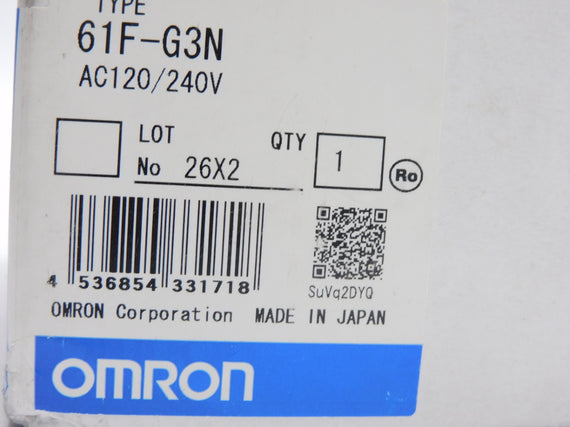 OMRON 61F-G3N 120/240VAC 3A NSMP