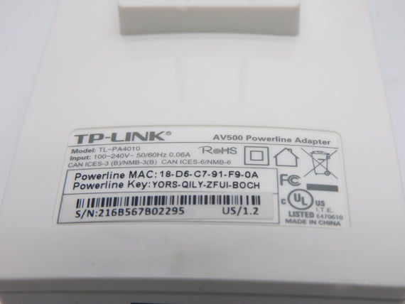 TP-LINK TL-PA4010 100-240V 0.06A NSNP