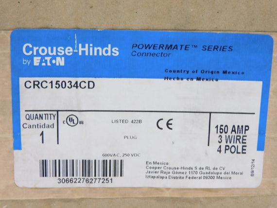 CROUSE HINDS CRC15034CD 600VAC 150A NSFS