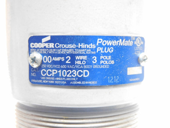 CROUSE HINDS CCP1023CD 600VAC 100A NSMP