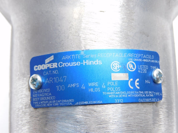 CROUSE HINDS AR1047 600VAC 100A NSNP