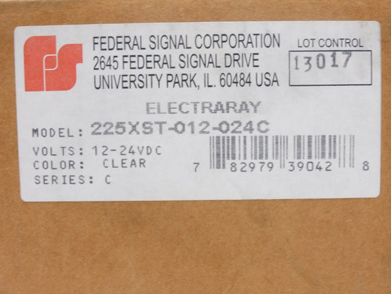 FEDERAL SIGNAL 225XST-012-024C SER. C 12-24VDC NSFS