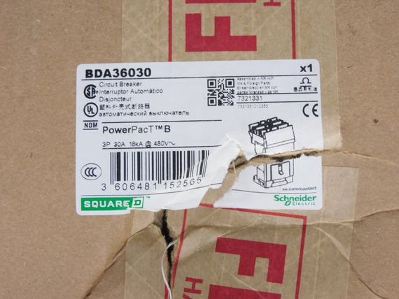 SQUARE D BDA36030 480V 30A NSFS