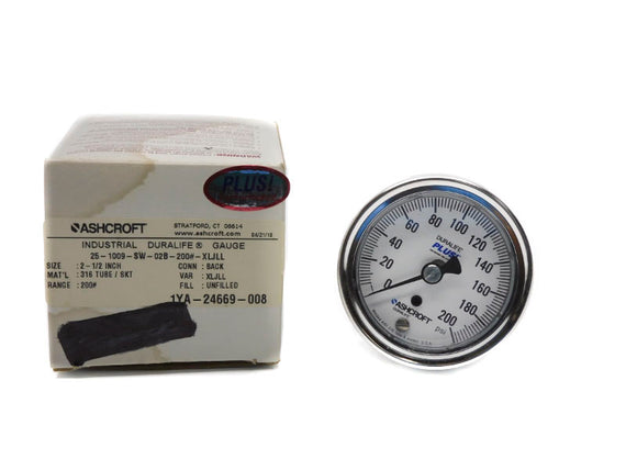 ASHCROFT 25-1009-SW-02B-200#-XLJLL 200PSI NSMP