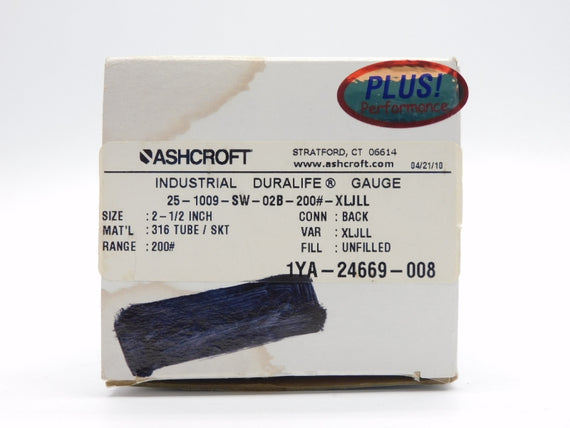 ASHCROFT 25-1009-SW-02B-200#-XLJLL 200PSI NSMP