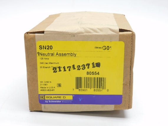 SQUARE D SN20 SER. G01 240VAC 125A NSFS