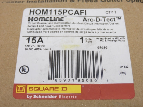 SQUARE D HOM115PCAFI 120V 15A (AS PICTURED) NSMP