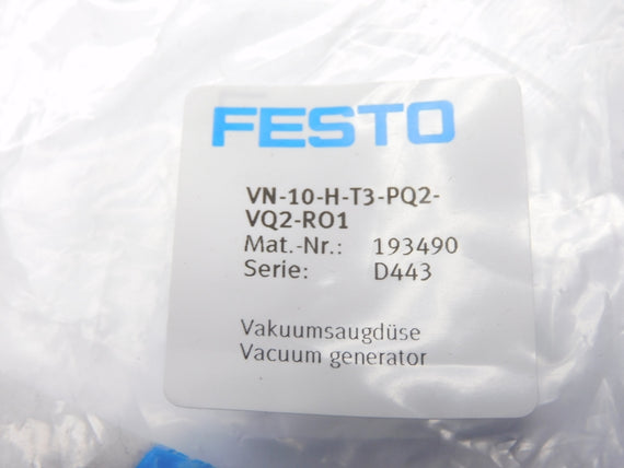 FESTO VN-10-H-T3-PQ2-VQ2-RO1 193490 SER. D443 NSMP