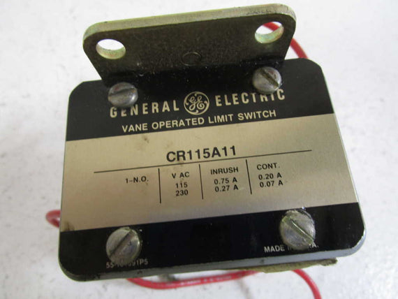 GENERAL ELECTRIC CR115A11 VANE OPERATED LIMIT SWITCH * USED *