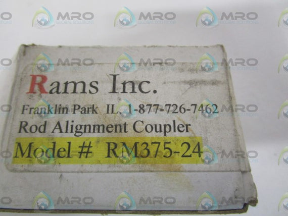 RAMS INC. RM375-24 ROD ALIGNMENT COUPLER *NEW IN BOX*