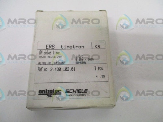 ENTRELEC ERS 2.430.102.01 TIMETRON ON DELAY TIMER 0,05s-300h * NEW IN BOX *