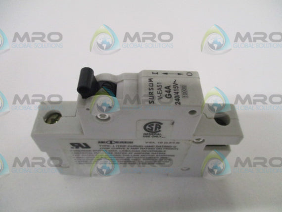 ABL SURSUM V-EA51-G4A CIRCUIT BREAKER 4A * NEW NO BOX *