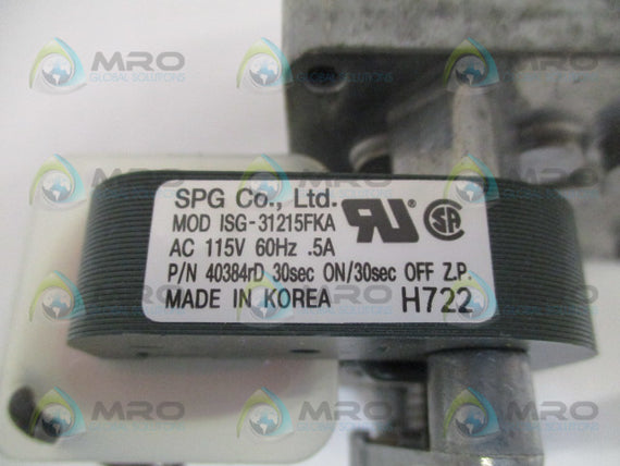 SPG CO. ISG-31215FKA WATER SOFTENER TIMING MODULE 30 SEC. 115VAC *USED*