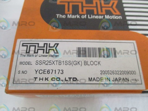 THK SSR25XTB1SS LINEAR BEARING BLOCK *NEW IN BOX*