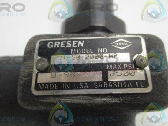 GRESEN JT-50-2000-HP RELIEF VALVE * NEW NO BOX *