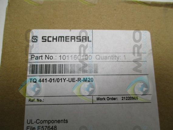 SCHMERSAL TQ441-01/01Y-UE-R-M20 SAFETY CABLE PULL SWITCH * NEW IN BOX *