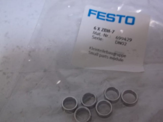 FESTO ZBH-7 CENTERING SLEEVE MOUNT (PKG OF 6) * NEW IN FACTORY BAG *