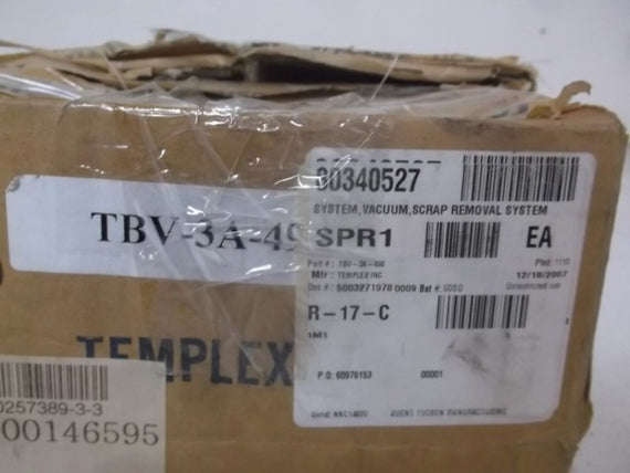 TEMPLEX TBV-3A-490 VACUUM SCRAP REMOVAL SYSTEM * NEW IN BOX *