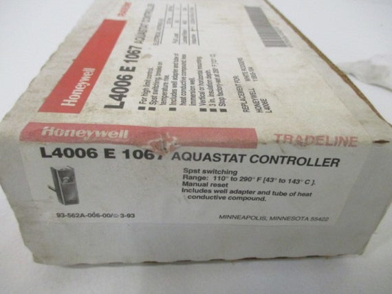 HONEYWELL L4006 E 1067 AQUASTAT CONTROLLER * FACTORY SEALED *