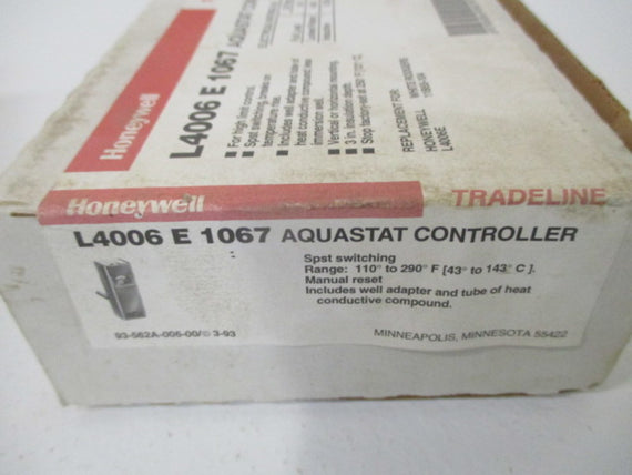 HONEYWELL L4006 E 1067 AQUASTAT CONTROLLER * FACTORY SEALED *