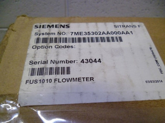 SIEMENS SITRANS F 7ME35302AA000AA1 1010DNR-T2KGS-S2 * NEW IN BOX *