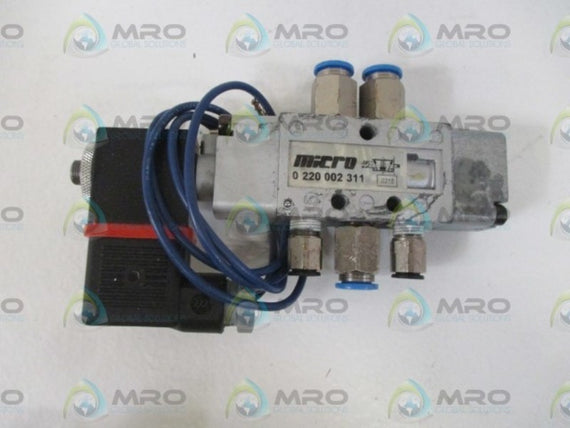 MICRO 0 220 002 311 SOLENOID VALVE * USED *