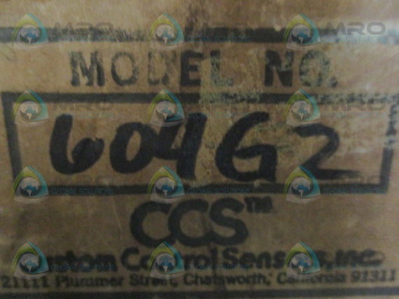 CCS 604G2 PRESSURE SWITCH * NEW IN BOX *