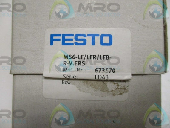 FESTO MS6-LF/LFR/LFB-R-V.ERS BOWL MODULE * NEW IN BOX *