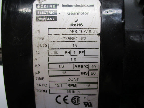 BODINE ELECTRIC 42X5BFCI-E2 (AS PICTURED) UNMP