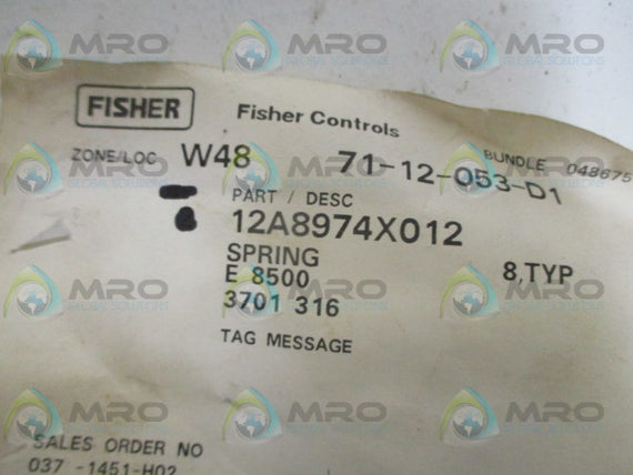 FISHER 12A8974X012 SPRING *NEW NO BOX*