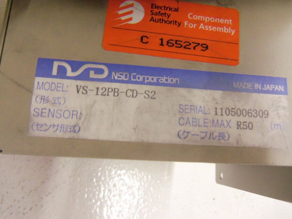 NSD CORPORATION VS-12PB-CD-S2 (WITHOUT KEY) *USED*