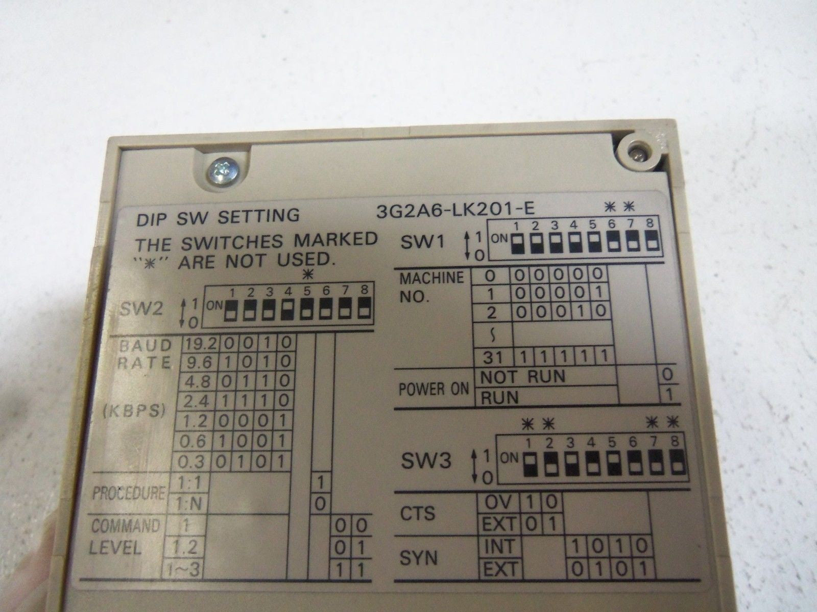 OMRON C120-LK201-EV1 HOST LINK ADAPTER MODULE *USED*