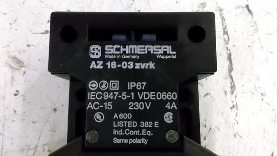 SCHMERSAL AZ16-03ZVRK SAFETY INTERLOCK SWITCH *NEW NO BOX*